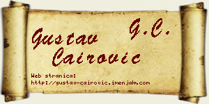 Gustav Čairović vizit kartica